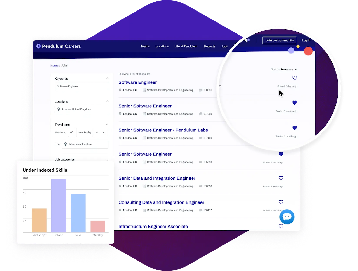 The Beamery platform displays a portal candidates can use to track their applications.