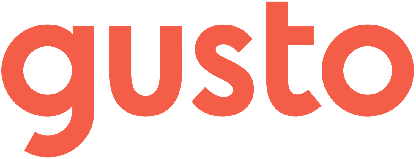 Gusto logo.