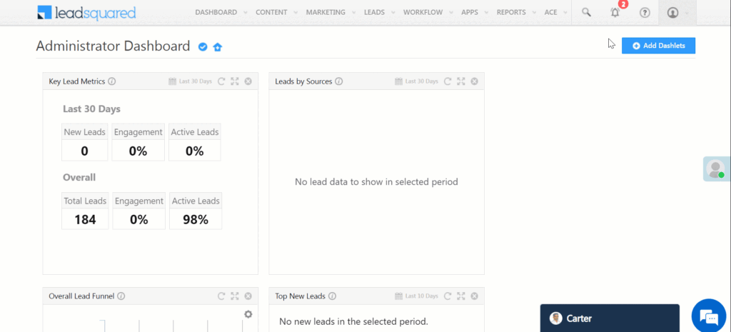 LeadSquared mobile app settings