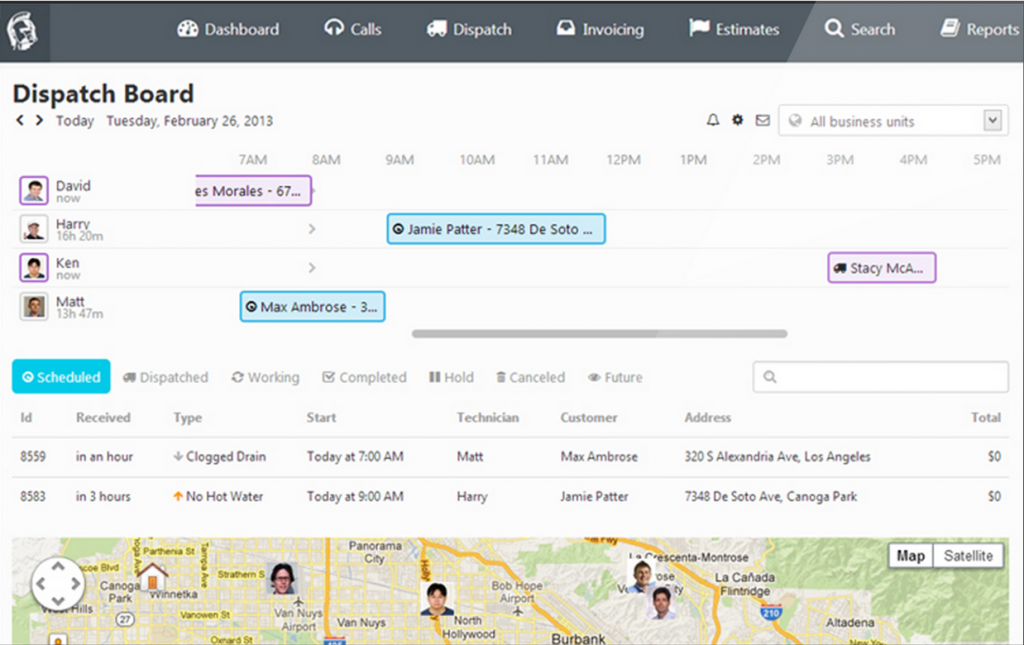 LinxLogic ServiceTitan Field Service Management screenshot