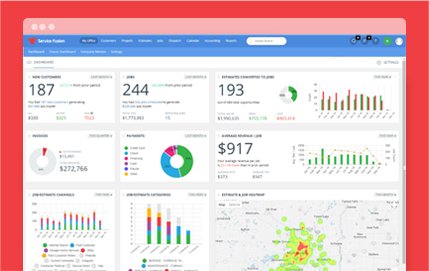 service fusion fsm dashboard