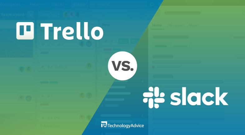 Trello vs Slack Hero image.