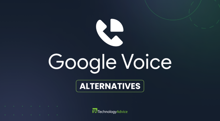 Featured image containing the words Google Voice alternatives and the Google Voice logo.